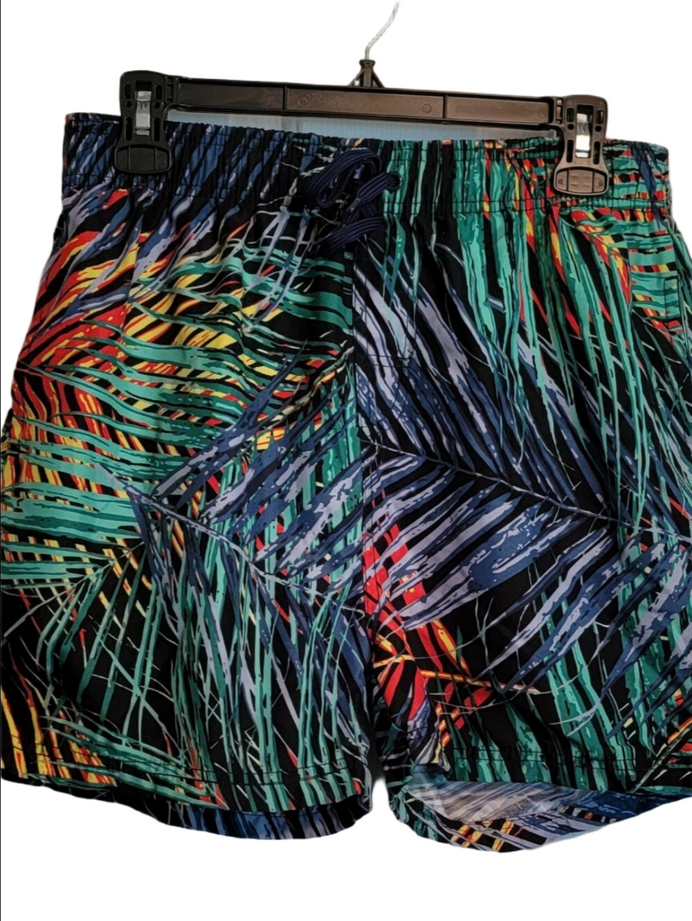 BURNSIDE Swim Trunks Tropical Print, Pockets, Size Medium, READ**Altered